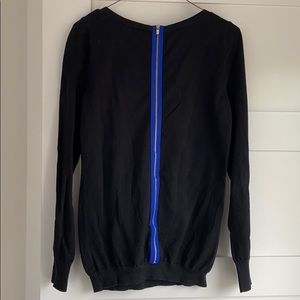 Zipper-back sweater